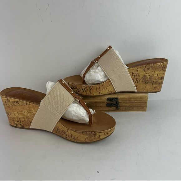 STYLE & CO • Piperr Thong Wedge Sandals - Picture 3 of 11